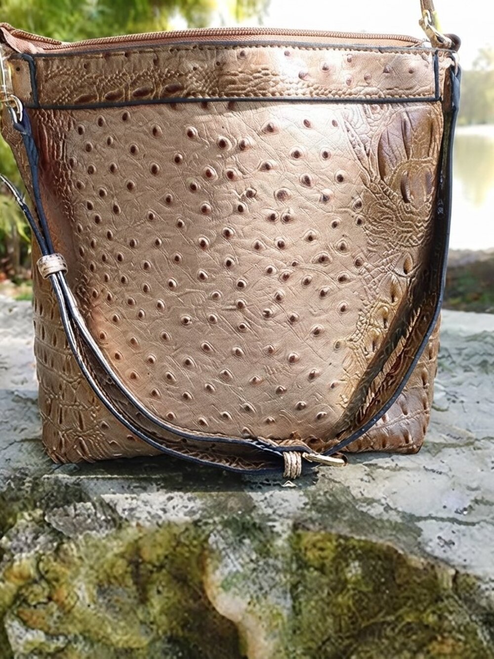 MVG Ostrich Crossbody Bag
